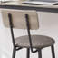Tabourets de bar gris confortables avec tablette et dossier courbé - Relax In Comfort Elegance