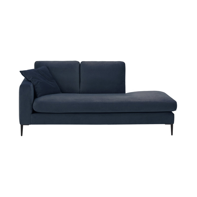 Chehabi Upholstered Chaise Lounge, Blue, Right Hand Facing