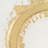 Hand Painted Ring of Gold Textured Abstract Wall Art, Gold and Ivory, 47 W x 3 D x 47 H Inches