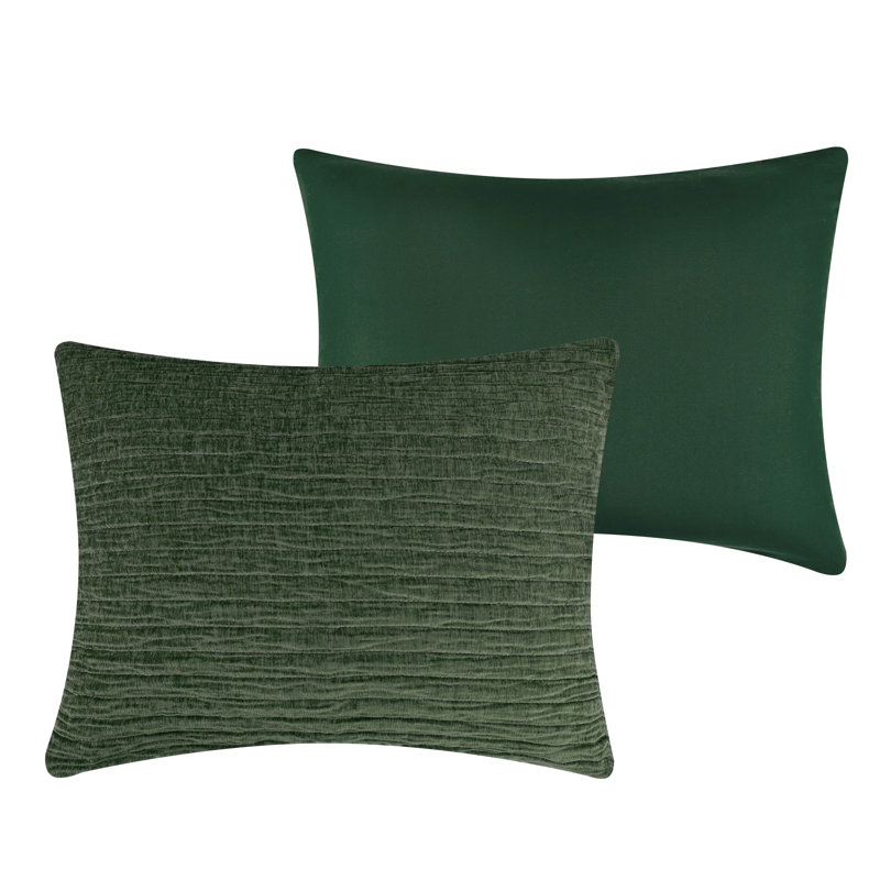 Greenland Home Fasions Velvet Crush Forest Standard Sham, 20x26, Standard, Forest