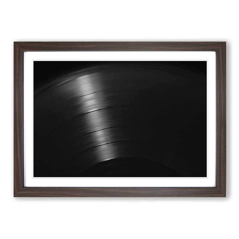 Grooves of the Vinyl Record - Picture Frame Photograph Print, Walnut Framed, 36cm H x 48cm W x 2cm D