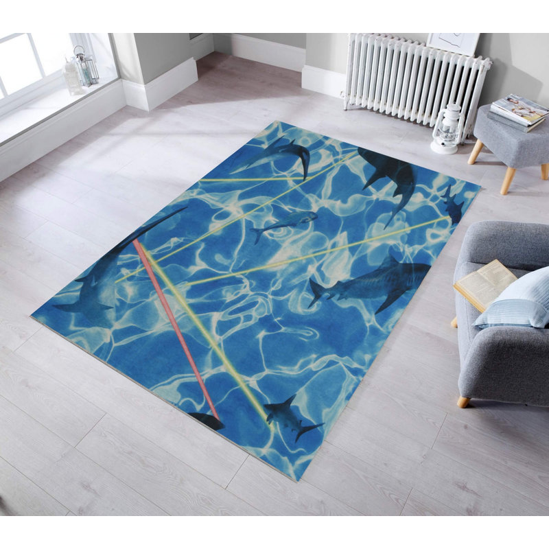 Premium Woven Carpet, 5.2 x 7.5 ft, 100% Polyester, Antibacterial, Non-Slip Underside, 0.3 in Pile Height | Machine Washable, 3D Digital Print | Perfect for Living Room, Bedroom & Office Décor