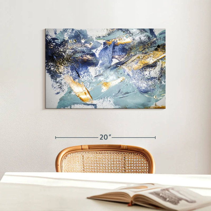 Abstract Glitter Canvas Print, 16" H x 24" W x 1.25" D