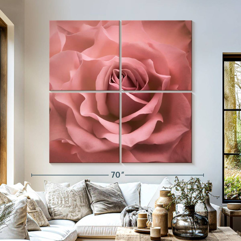 Harnek Misty Rose Pink Rose, 57" H x 57" W
