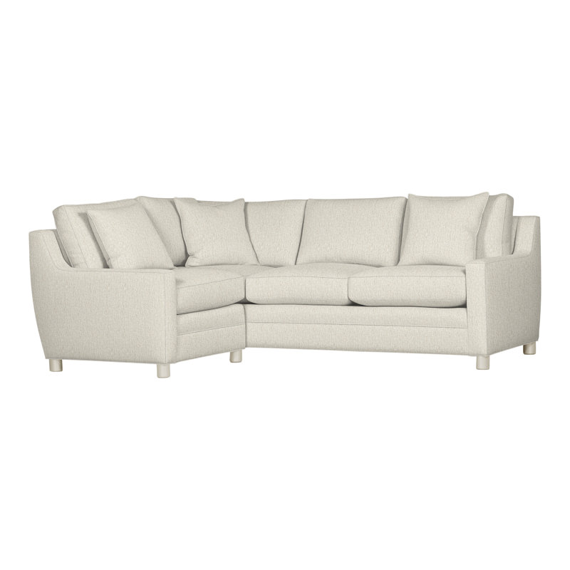 American Bungalow 2-Piece Fairgrove Sectional, Nomad Snow Crypton® Chenille, Wrenn
