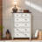 Farmhouse 6 Drawer Dresser, Chest Of Drawers For Bedroom, 43.5" Tall Dresser With Roman Column And Metal Handles, Storage Dressers Organizer For Living Room, Hallway, Closet-1013977151