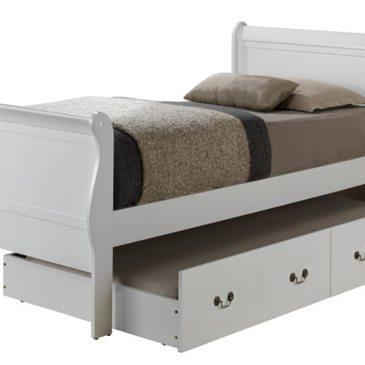 Élégant lit simple avec rangement