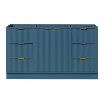 Base de meuble-lavabo simple 60 po en bois massif Haun