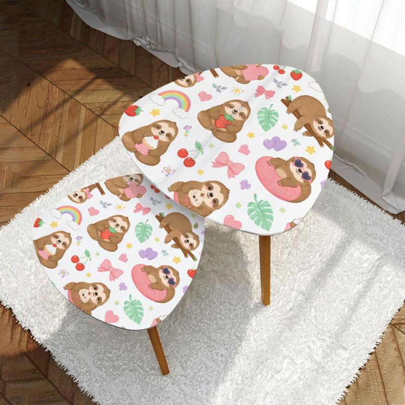 Ensemble de 2 tables basses gigognes Triangle