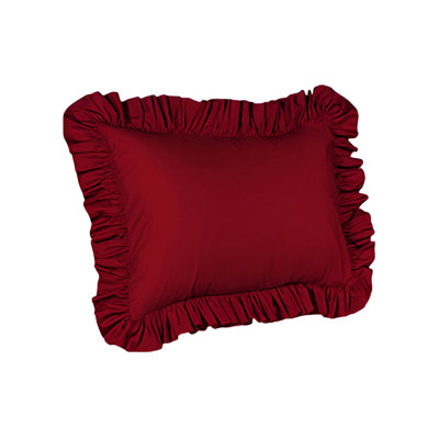400TC Sateen Solid Cotton Ruffle Pillow Sham