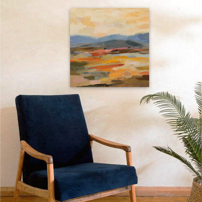 «Distant Mountain Ii», art abstrait contemporain, H 24 po x l 24 po