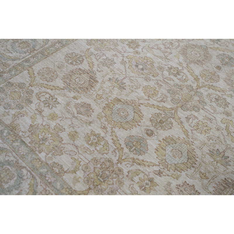 Sultanabad Wool Oriental Area Rug in Janes Gray/Yellow
