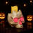 9.05 Inch Spooky Lighted Resin Halloween Skull with LED Candle