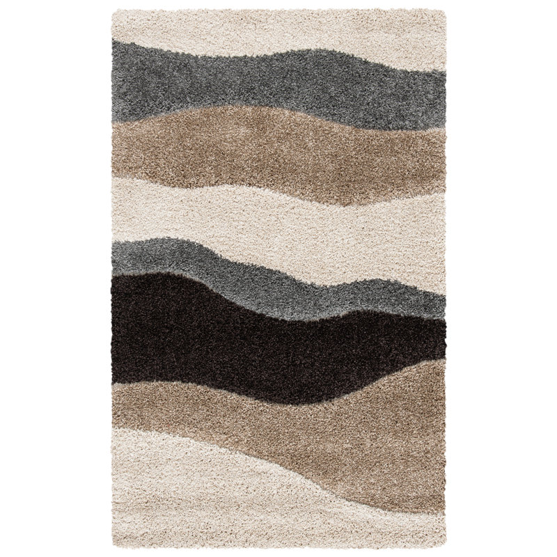 Kerio Shag Performance Abstract Rug, Rectangle 3'3" x 5'3"