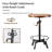 Anayia Pine Round Solid Wood Top Metal Base Dining Table