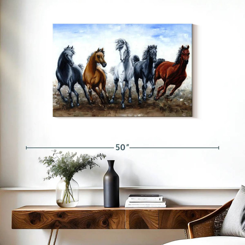 Brampt Wild Arabians, 24" H x 36" W