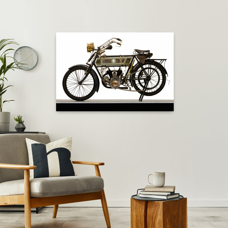 «Alcyon V-Twin Moto», paysage abstrait, nature, H 24 po x l 36 po