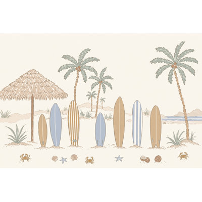 Papier peint bord de mer tropical