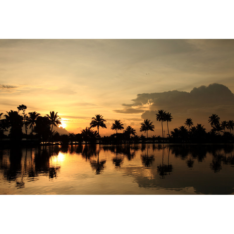 Kerala Backwater Landscape by Ajijchan - Wrapped Canvas Print, 61cm H x 91cm W x 3.8cm D