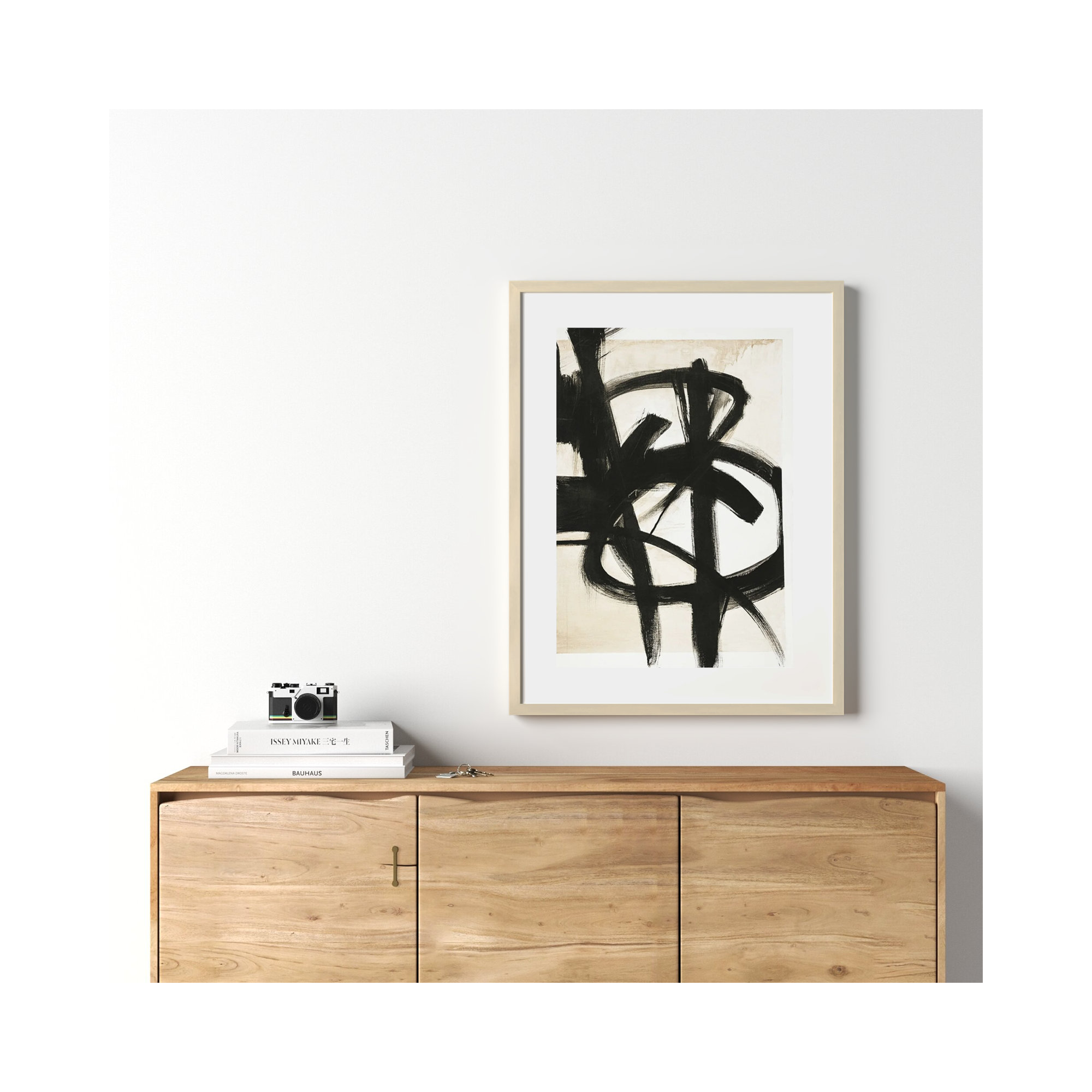 Graphical Shapes 7 by Design Fabrikken, Brown Framed Paper, 35.12" H x 27.12" W x 0.88" D