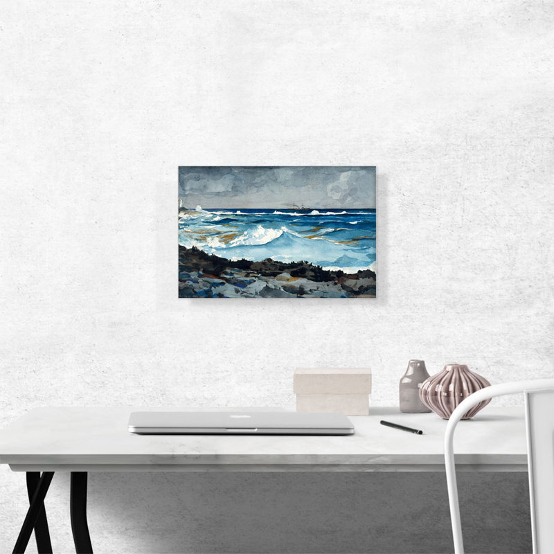 «Shore and Surf Nassau 1899» par Winslow Homer, reproduction d'art sur toile tendue, H 12 po x l 18 po x 1,5 po
