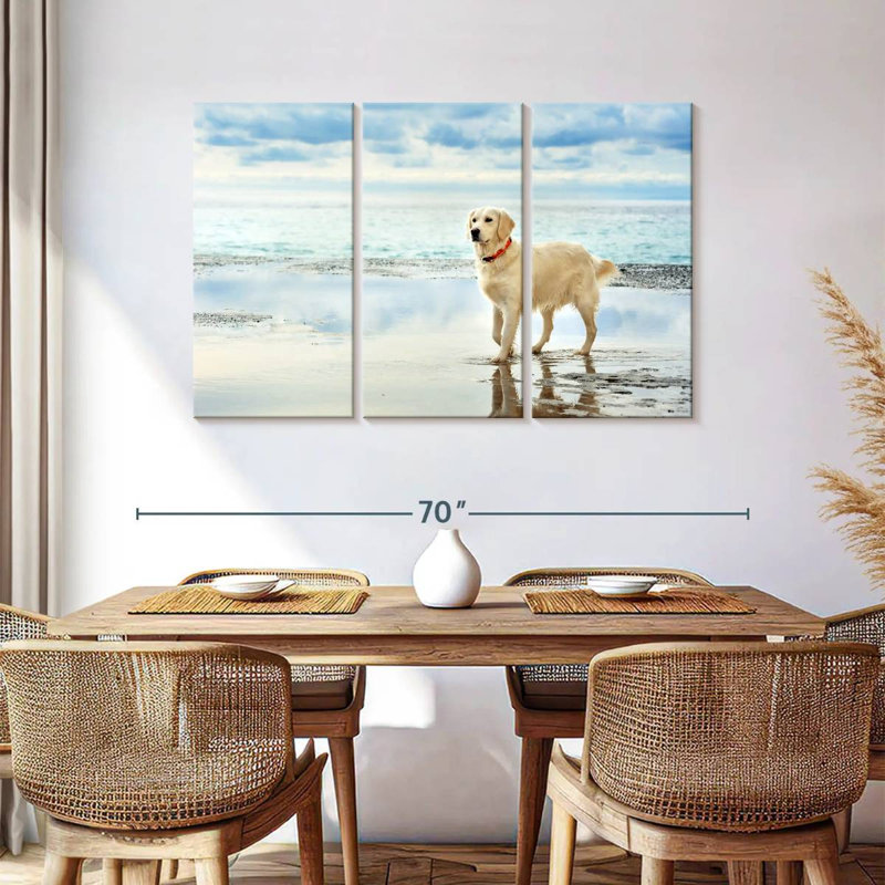 Seafront Golden Retriever, 36" H x 57" W