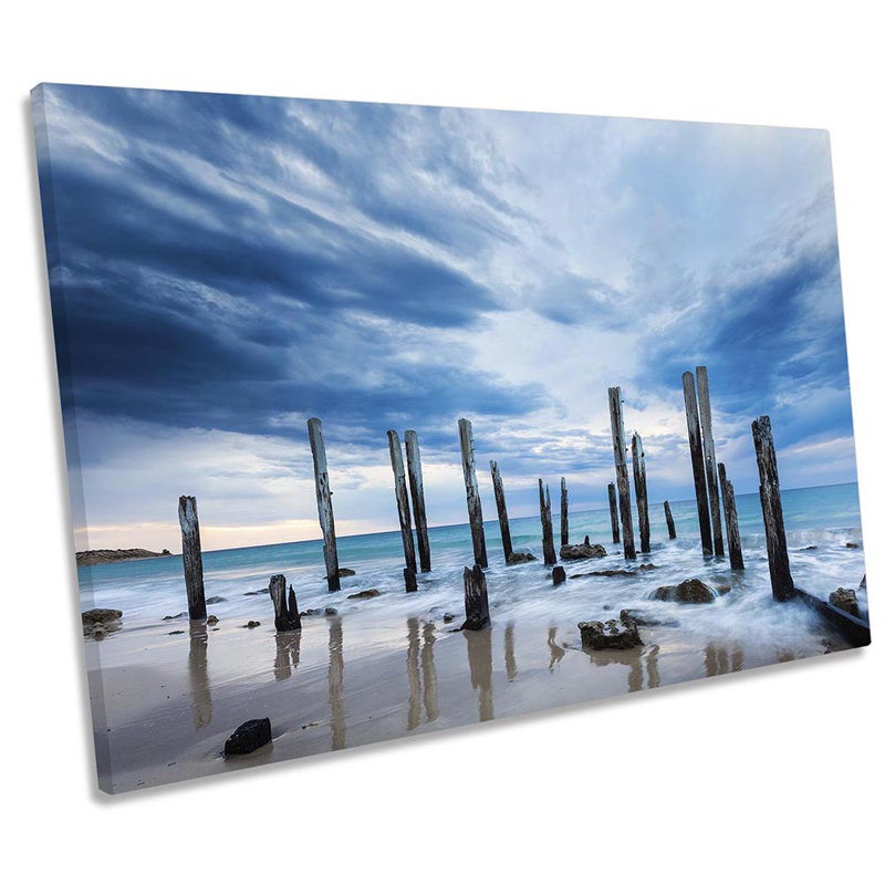 Port Willunga Jetty Australia - Wrapped Canvas Print, 61cm H x 91.4cm W x 4cm D
