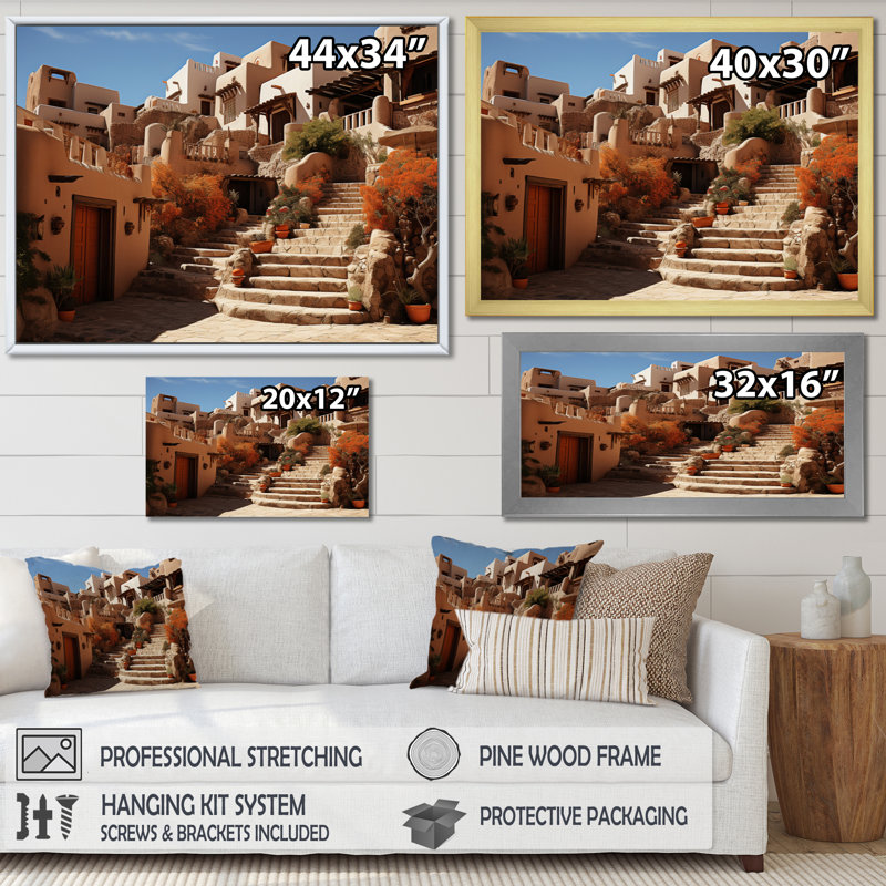 Égypte, Essence de Nubie II - reproduction sur toile, H 30 po x l 40 po x P 1,5 po, Cadre photo blanc