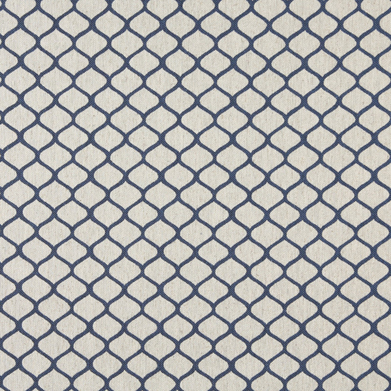 Tissu de lin géométrique, Bleu 2