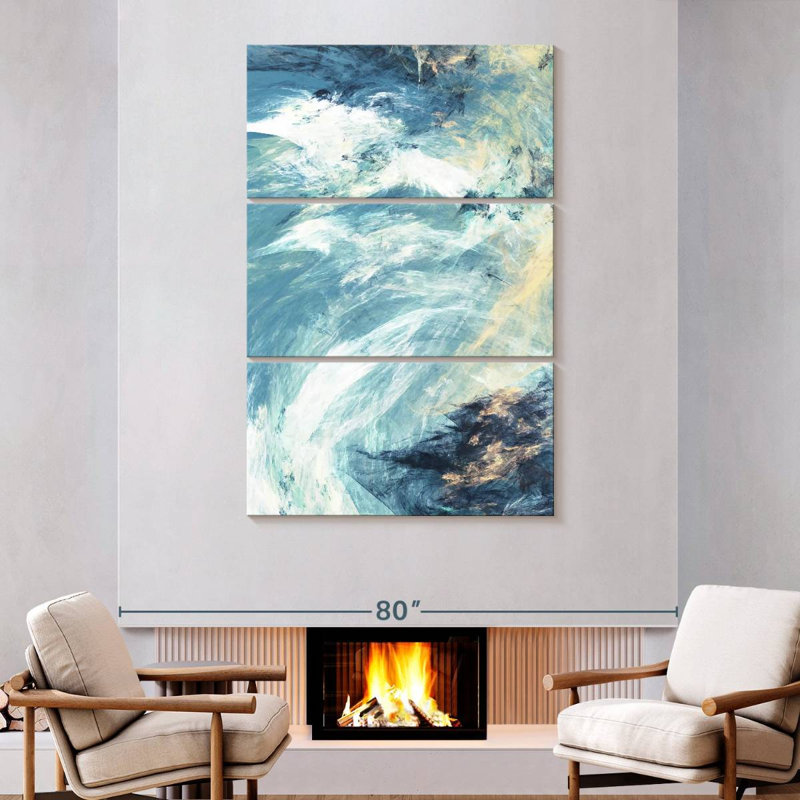 Avery Stormy Ocean, 74" H x 48" W