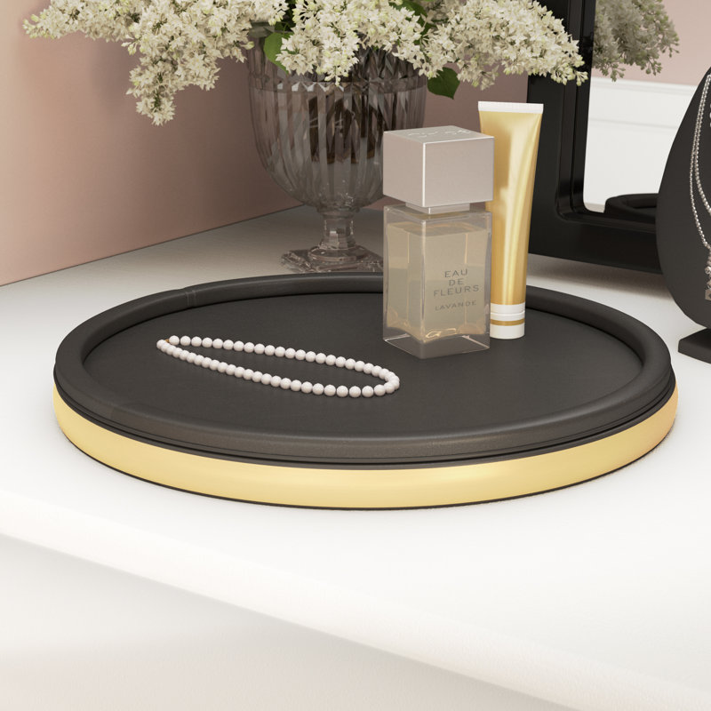 Mercer41 Coplyn Plastic Tray, Polished Brass Band