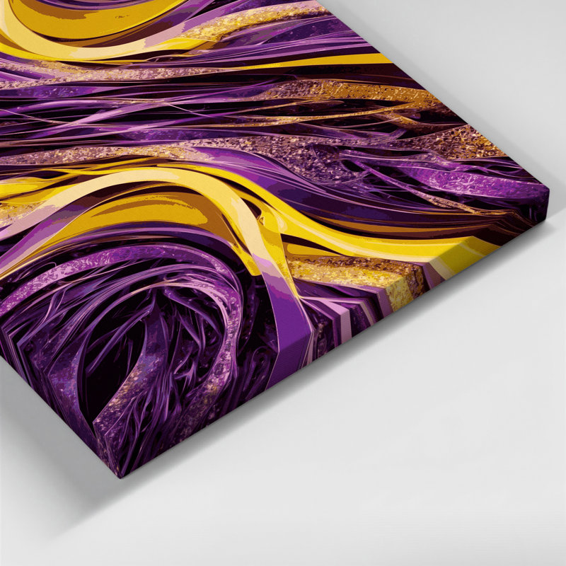 Art numérique sur toile mauve numérique 68, H 12 po x l 18 po
