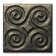 3" x 3" Metal Pinwheel Decorative Tile Insert