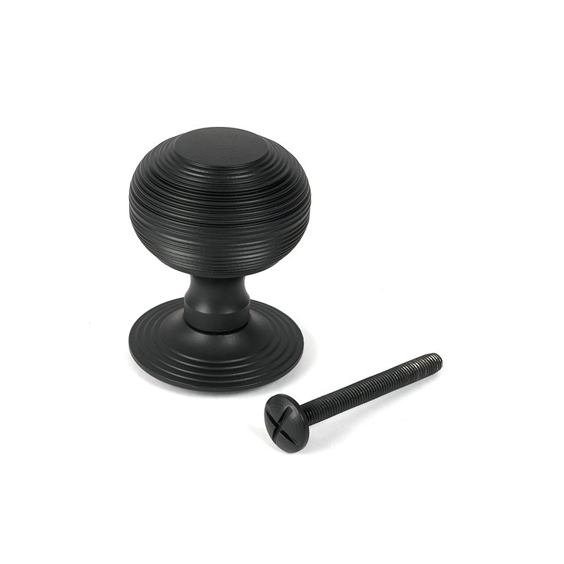 Pewter Beehive Centre Door Knob, Matt Black