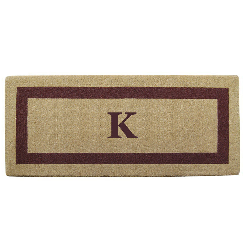 Tapis de porte antidérapant pour l'extérieur, Brun, L 22 po x L 36 po, K