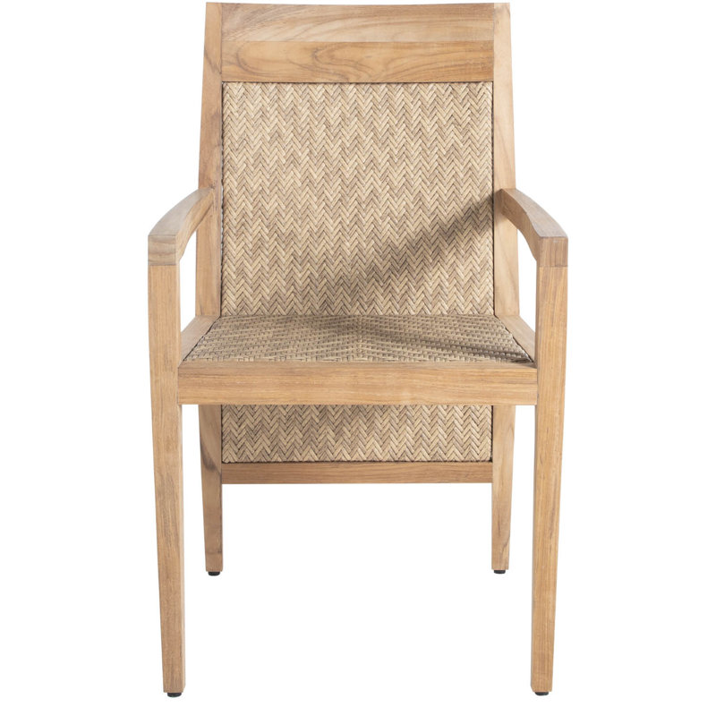 Chaise avec accoudoirs Savannah - Teck naturel