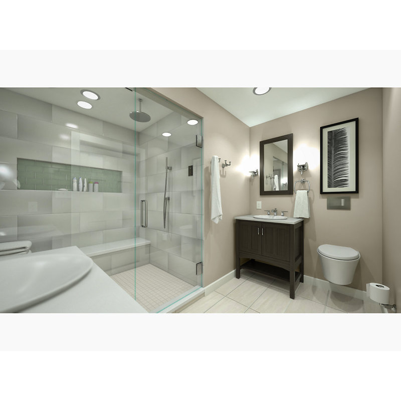Veil® One-Piece Elongated Dual-Flush Wall-Hung Toilet with Reveal Quiet-Close Seat and 2"X6" In-Wall Tank and Carrier System