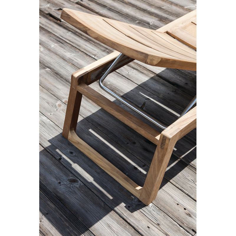 Diuna Outdoor Teak Chaise Lounge