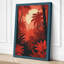 Sunrise Silhouette Tropical 1 Piece Wrapped Canvas Wall Art-1093064444-1093064446
