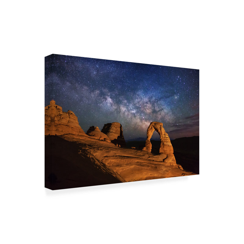 Art mural sur toile tendue - "Delicate Arch" par Royce Bair pour le salon, la chambre à coucher ou le bureau - 16 x 24