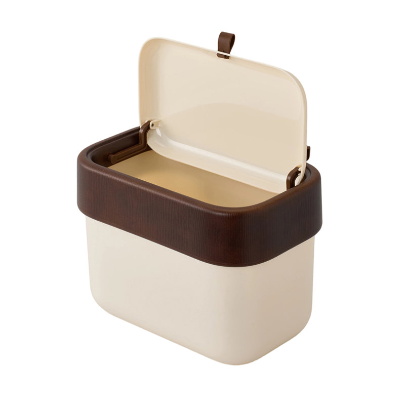 PP Waste Bin, Cream White, 7.4