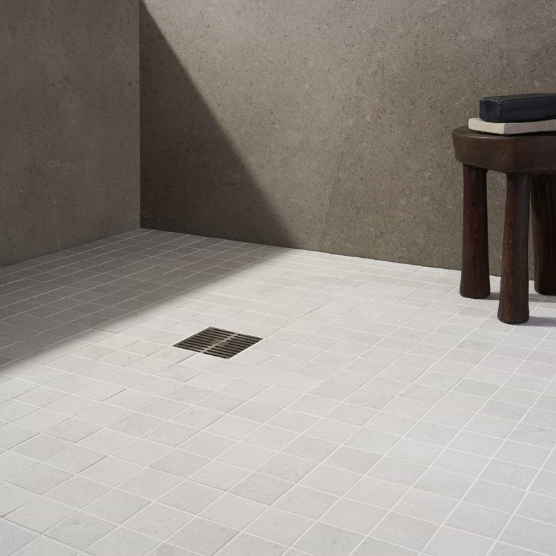 New Rock 2X2 Matte Porcelain Mosaic, Perla White