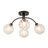 4-Light Iron Flush Mount Ceiling Light with Water Glass Globes-628095037
