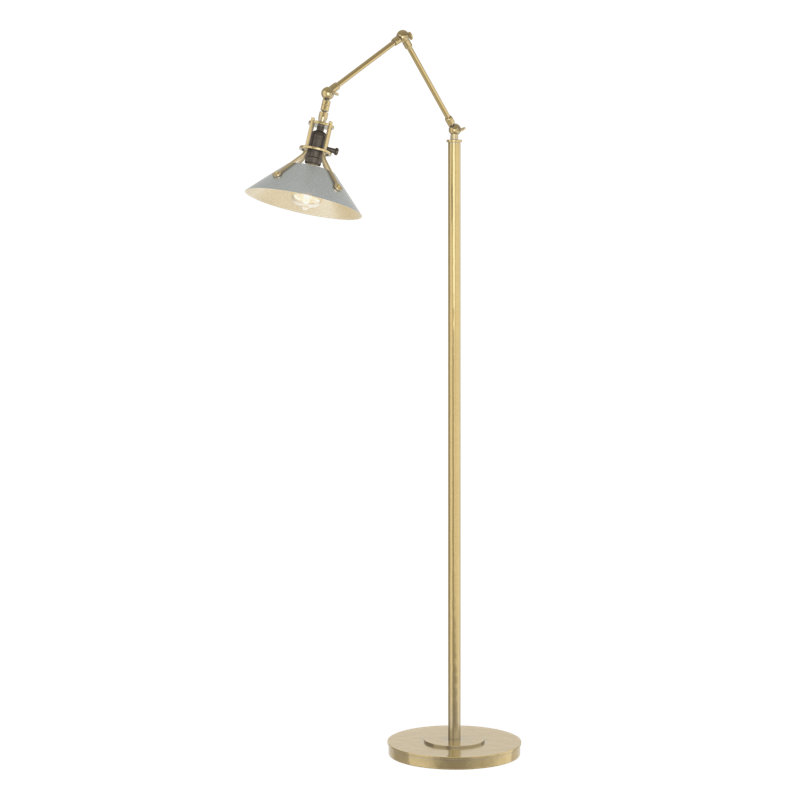 Henry 60.8" Task Floor Lamp, Modern Brass, Vintage Platinum