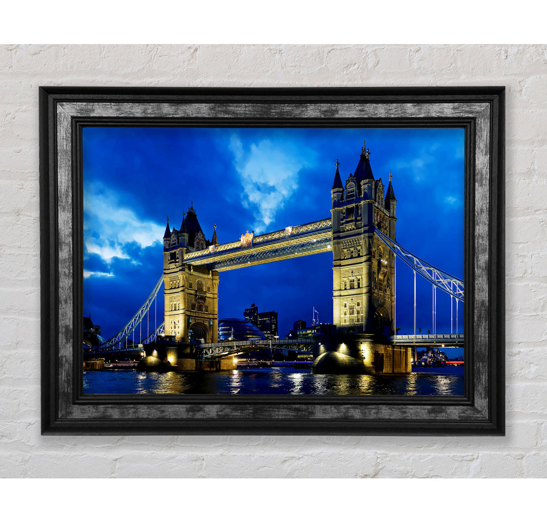 London Bridge Blue Evening Skys - Bilderrahmen Kunstdrucke