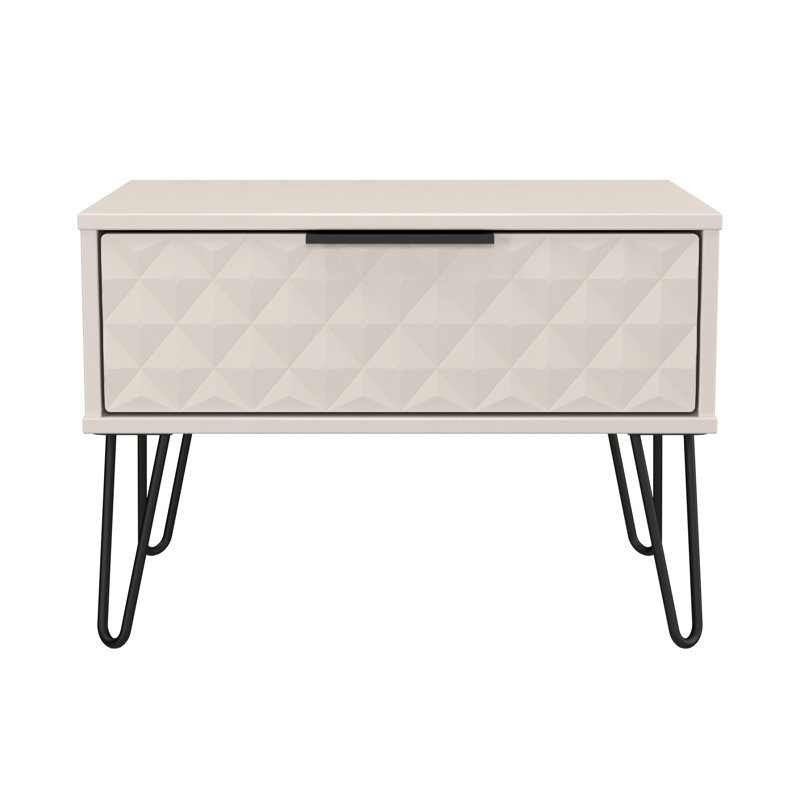 Talita End Table, Beige/Black