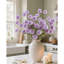 6 pièces fleurs artificielles en fausse soie pompon maman, mini boule de chrysanthème en soie avec des tiges pour les bouquets de bricolage centres de table Vase décorations de table de maison-504134496