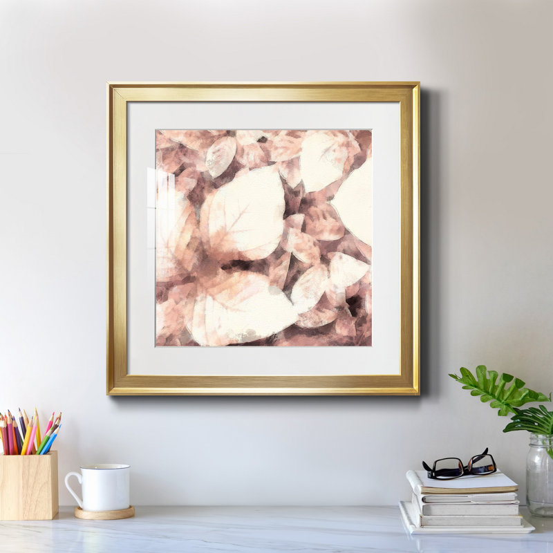 Impression sur mesure encadrée personnalisée «Ocean Cameo II» - prête à être accrochée, Papier avec cadre doré, Blanc