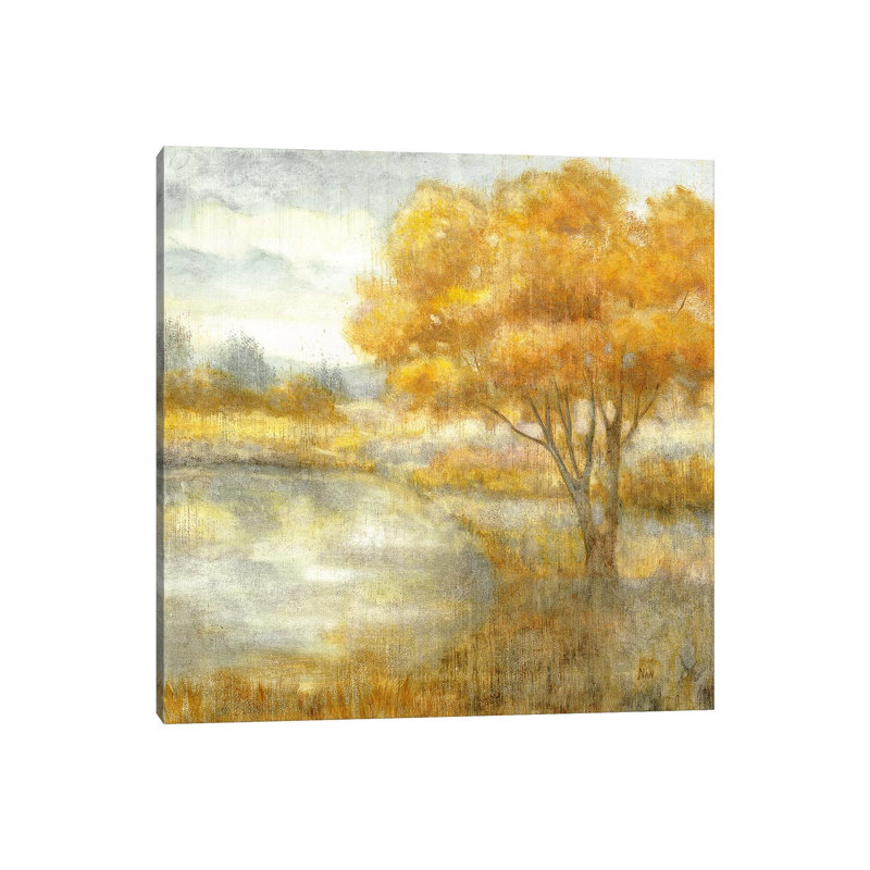 Golden Landscapes by Nan - Painting on Canvas, 66.04 cm H x 66.04 cm W x 1.91 cm D, Wrapped Canvas