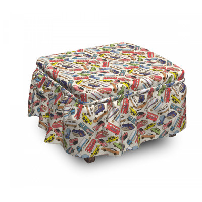 Box Cushion Ottoman Slipcover
